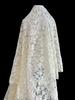 Light and delicate flower embroidery lace jacquard fabric suitable for wedding dresses formal gown and designer clothing fabrics
