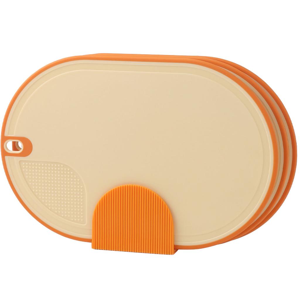Cutting Board Food Grade Double Sided Prevent Slip Plastic Chopping Board with Holder Base for Meat