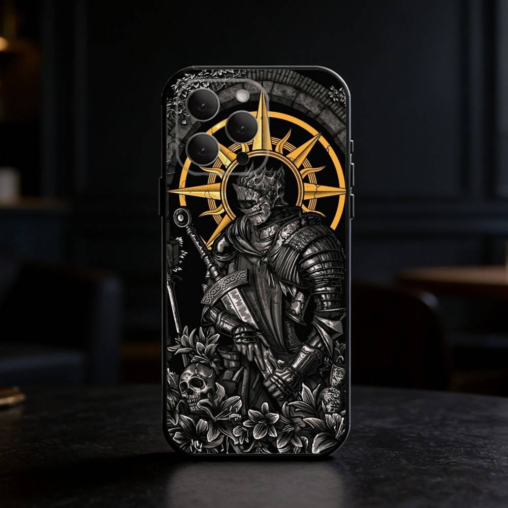 

Чехол для телефона D-Dark S-Souls для iPhone 17,16,15,14,13,12,11 Plus,Pro,Max,Mini Силиконовый черный Мягкий чехол iPhone17