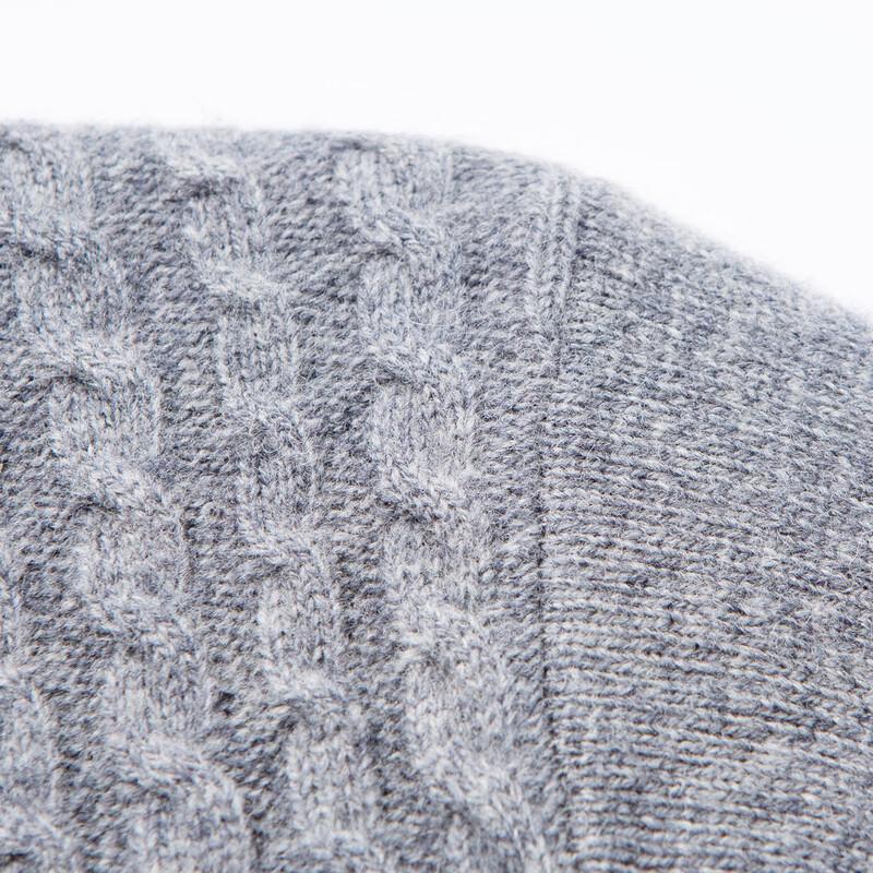 Hodo Men's Heavyweight 100% Wool Jacquard Knit Sweater