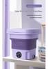 Compact Foldable Automatic Mini Washing Machine for Underwear and Socks - Ideal for College Students
