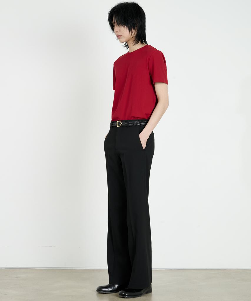 DUSTYWHITE Red Ribbed Shirt