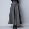 Otoño e InviernoNovedadfalda EleganteLargaCintura Altaforma AfaldaDobladillo AmplioFalda Larga para Mujer Heattech