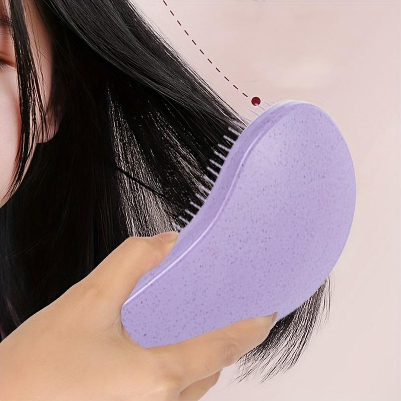 4pcs/set Wheat Straw Comb Set Hair Care Kit Silicone Hair Massage Brush Wide Tooth Hairbrush Scalp Massage Comb with Gift Bag