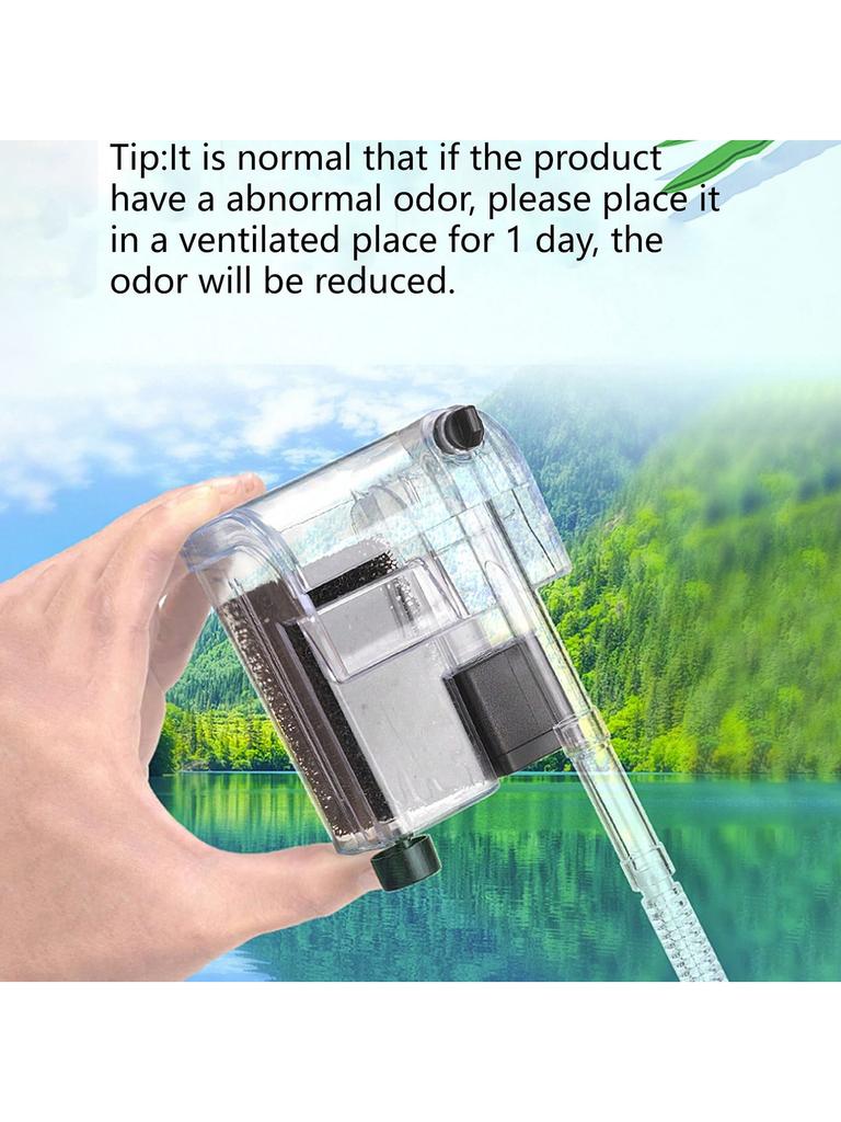 1 Stück Aquarienfilterpumpen Ultra Leise Aquarium Einhängefilter, Kleiner Aquarienfilter für Aquarium, geeignet für 20-30cm Becken