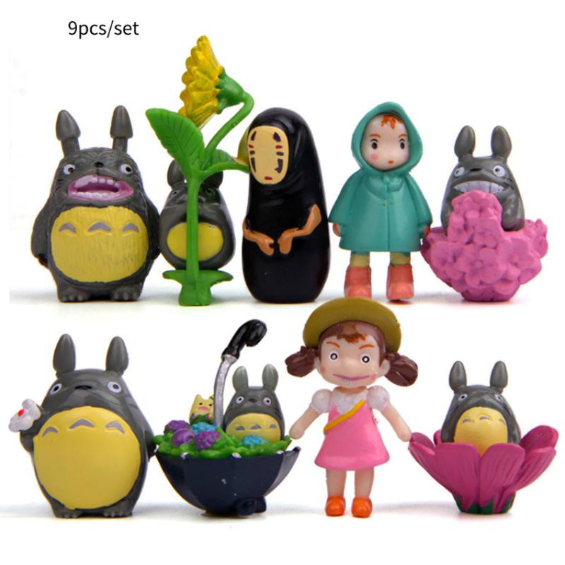 Figure 9pcs Model My Neighbour Totoro Sunflower Sculpture Decorative Toys