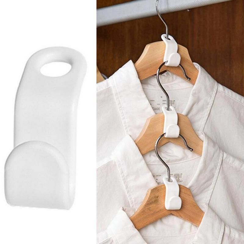10pcs Hanger Hooks for Plastic Clips Clothes Space Saving Hangers for Clothes Closet Hangers Space Saver