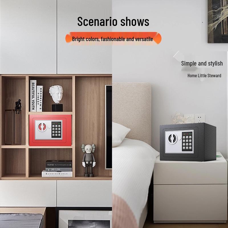 Mini 17E Electronic Safe: In-Wall Coin-Operated Piggy Bank for Households