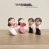 Cartoon Couple PVC Figurines: Wedding Dress Cake Toppers and Car Ornaments