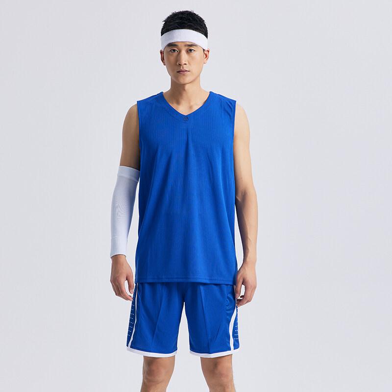 Solid Color Sleeveless Basketball Uniform Set: Vest Style Sports Running Suit