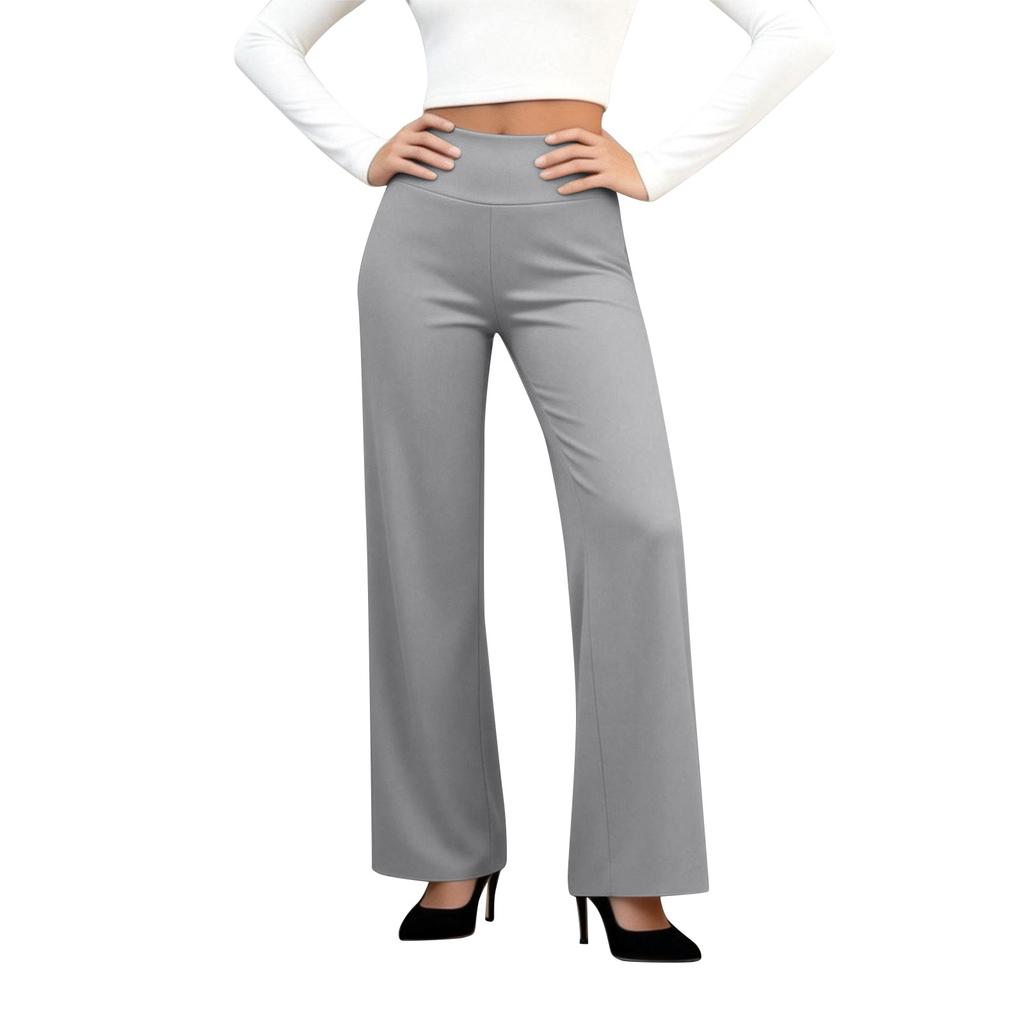 Women's high-waisted yoga pants, work pants, stretchy business-casual trousers