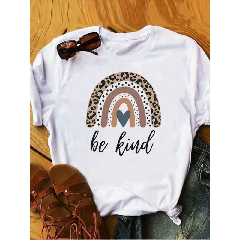 Women Female Graphic Tee Clothes Ladies Peace and Love Vintage Watercolor Summer T Clothing Print Fashion Tshirts Short Sleeve