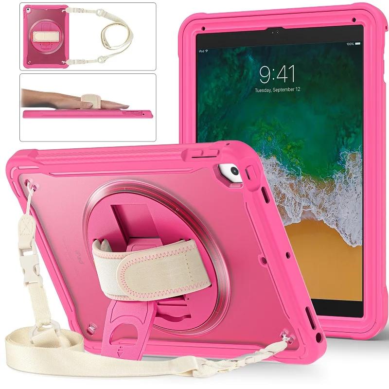 Shockproof Case for iPad 9.7 iPad 5th 6th Tablet Cover iPad A1822 A1823 A1893 A1954 Kickstand Handle Strap Para Funda