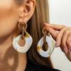 SHIXIN Orecchini Pendenti Geometrici in Acrilico dal Design Vintage per Donna Lusso Irregolare Quadrati Vuoti Orecchini Pendenti Gioielli Regalo