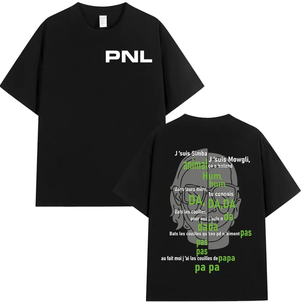 

PNL Album French Rap Singer Pattern Printed Tshirt Le Monde Chico Tshirt Summer Hip Hop Fashion Casual Street Wear Uunisex S