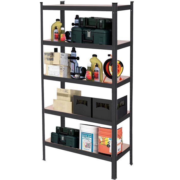 Étagère de cave - Springos® - Métal - Noir - 150 cm - 5 tablettes - Charge 675 kg