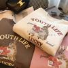 Autumn cartoon rabbit crew neck sweater female cute style simple loose velvet long-sleeved versatile student
