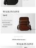 Genuine Leather Men's Vertical Crossbody Phone Waist Bag with Belt Loop (8-Inch)