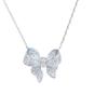 2026 Luxury Diamond Bow Pendant Necklace: Elegant, Fashionable, Versatile Light French Design Clavicle Chain