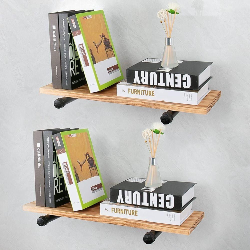 4pcs Heavy Duty Wall Floating Shelf Holder Fine Workmanship Iron Art Shelf Brackets  Room Decor