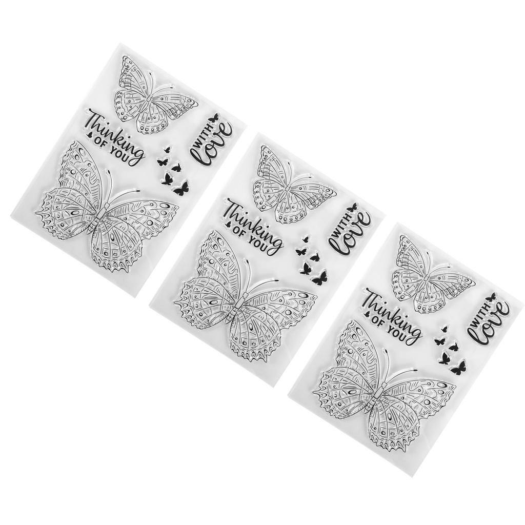 3 Stück Transparenter Stempel Form Geprägt Scrapbook Kartenherstellung Transparenter Stempel Dekorat
