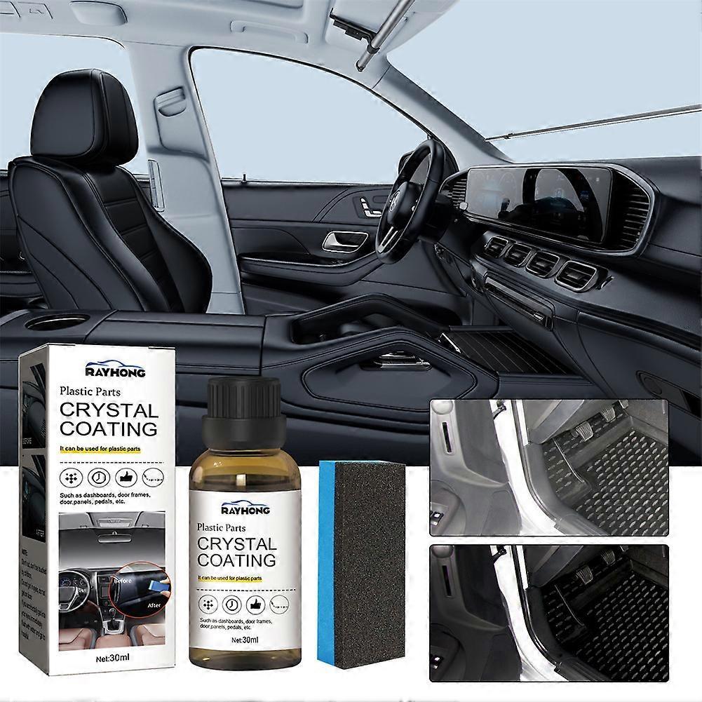 3Pcs 3Plastic Parts Crystal Coating Easy To Use Car Refresher Gloss Protection 30ml