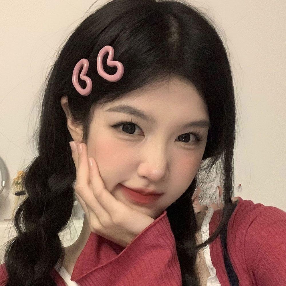 For Girl Side Clip Love Heart Hair Clip Hair Accessories Korean Style Hairpin Y2K Hair Barrettes