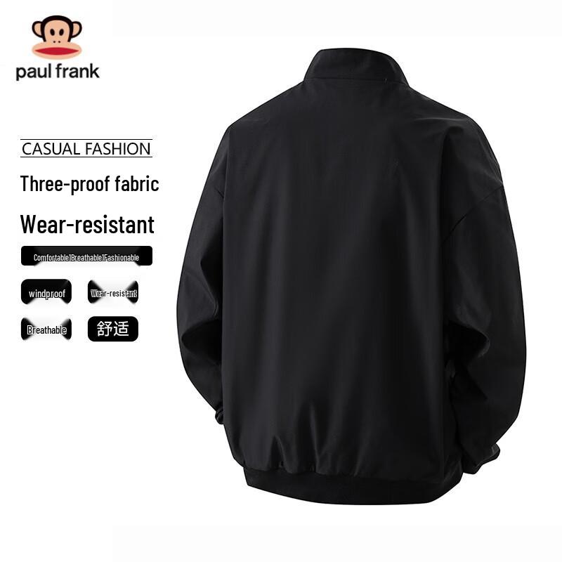 Paul Frank Men's Retro Stand Collar Multi-Pocket Workwear Jacket