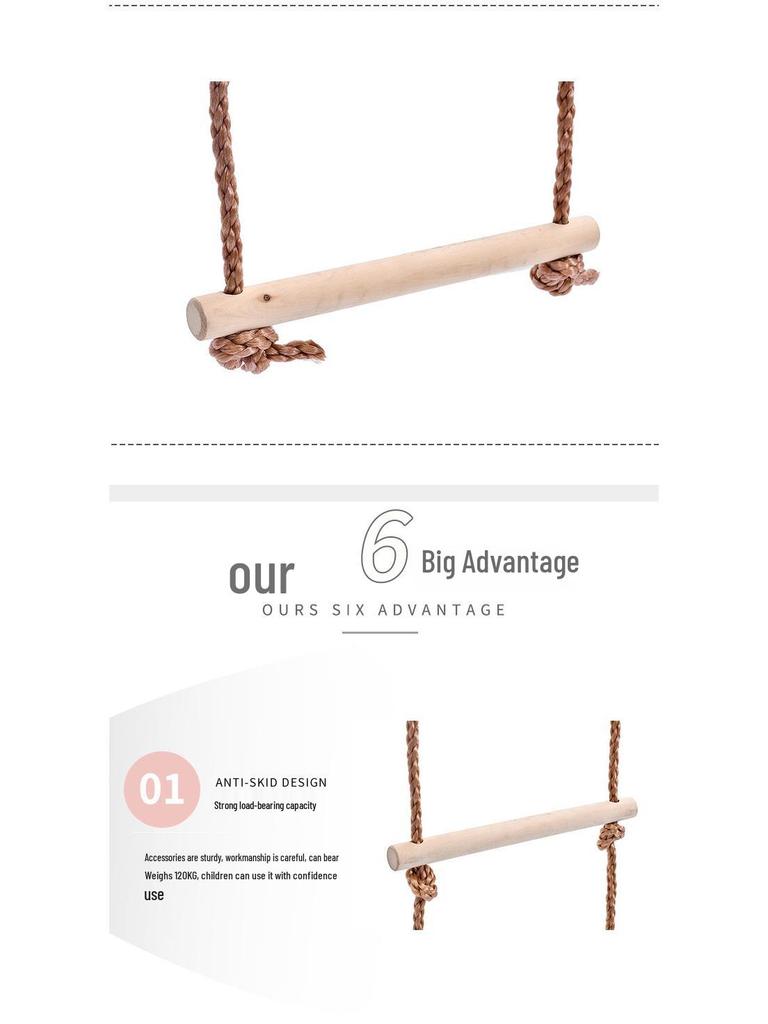 Children's Outdoor Wooden Climbing and Swing Toy - Five-Speed Amusement Equipment