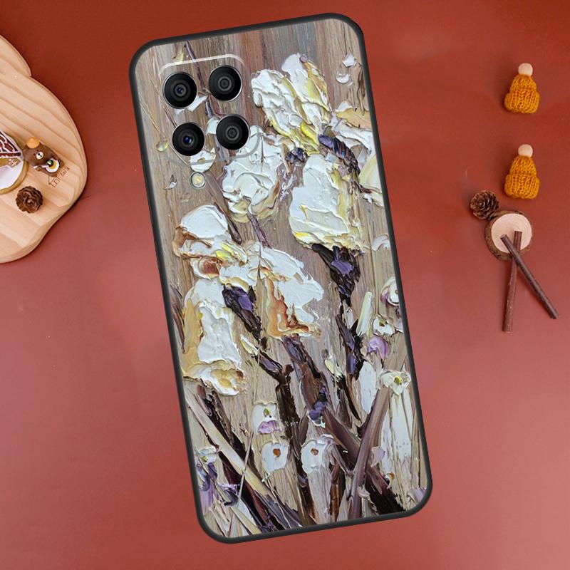 3D Flower Relief Case For Samsung Galaxy M15 M35 M55 M11 M14 M34 M54 M31 M13 M53 M51 M12 M32 M52 M16 M36 M56