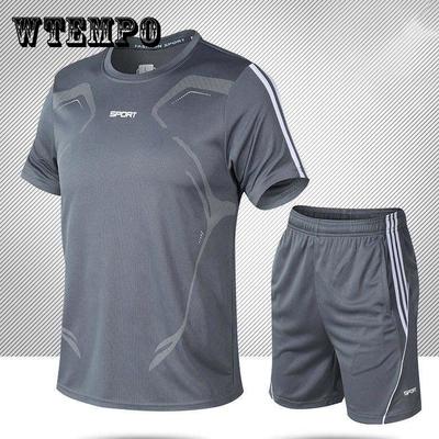 Running Fitness Breathable Quick-drying Clothes Sports Suit Men's Summer New Shorts Short-sleeved T-shirt Casual Two-piece