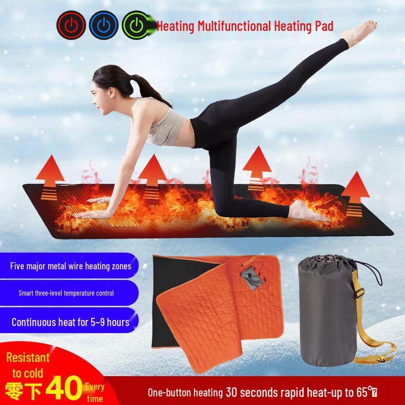 2022 Winter Warm Sleeping Bag with Heating Pad - Non-slip, One-Piece Camping Pad