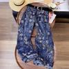 Winter 2026 High-Waisted Blue Chic Retro Embroidered Jeans - Plus Velvet Thickened Straight Leg Pants