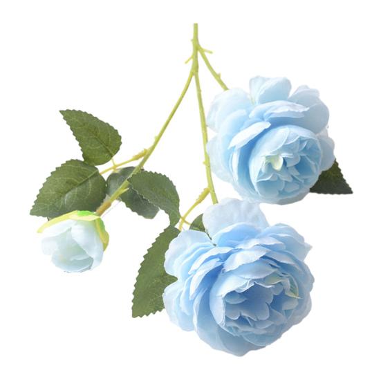 26" Artificial Peonies Flowers with Long Stems Faux Silk Peony Arrangement Bouquet with 2 Heads Full Blooms And 1 Bud for Wedding Centerpiece Party