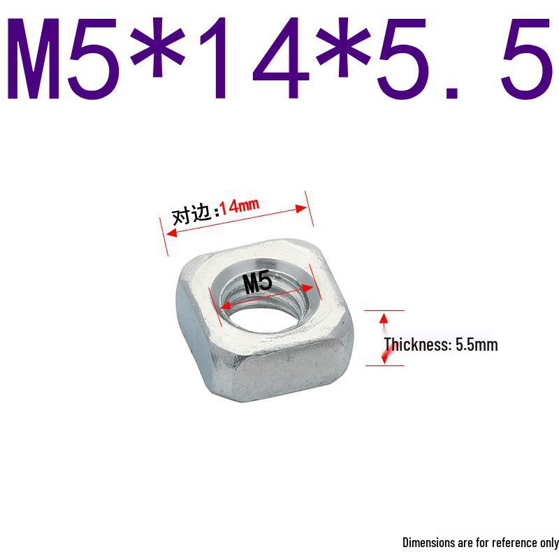 Galvanized Thin Square Nut Cap M4-M16