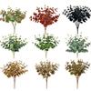 Artificial Eucalyptuses Leaves Green Fake Plant Branch for Christmas Wedding Party Home Garden Decor DIY Wreath Flowers