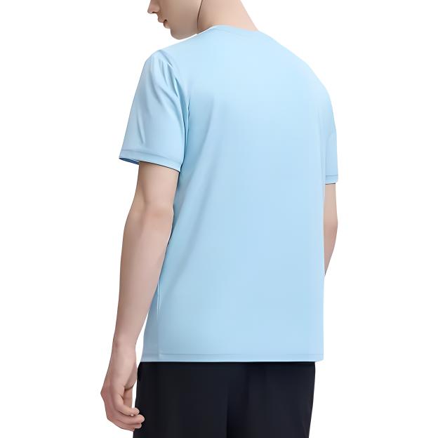 FILA T Shirts Men's Light Blue Crew Neck Moderate Straight Fit F11M329101F-LB