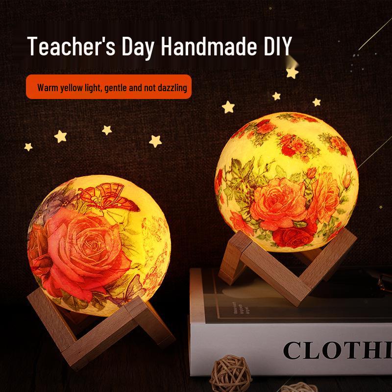 

DIY Decoupage Moon Lamp: Creative Children s Planet Night Light & Desktop Ornament
