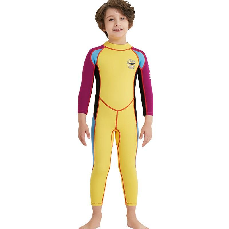 

Children s Diving Suit 2.5MM Swimming Boys one-piece Long-sleeved Warm Sun-protected Surfing Snorkeling M