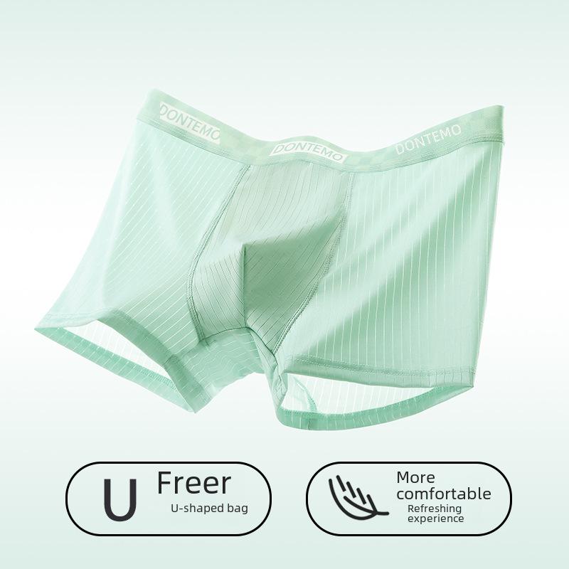 "Ice Silk Men's Boxer Briefs - Breathable, Comfortable, Quick-Drying & Antibacterial"