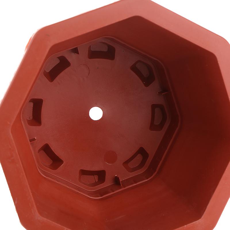 1 Pezzo Vaso da Fiori Esagonale in Plastica con Sottovaso Non si Deforma Facilmente Speciale per Bonsai Piante Verdi Decorazione Classica per Giardino Interno