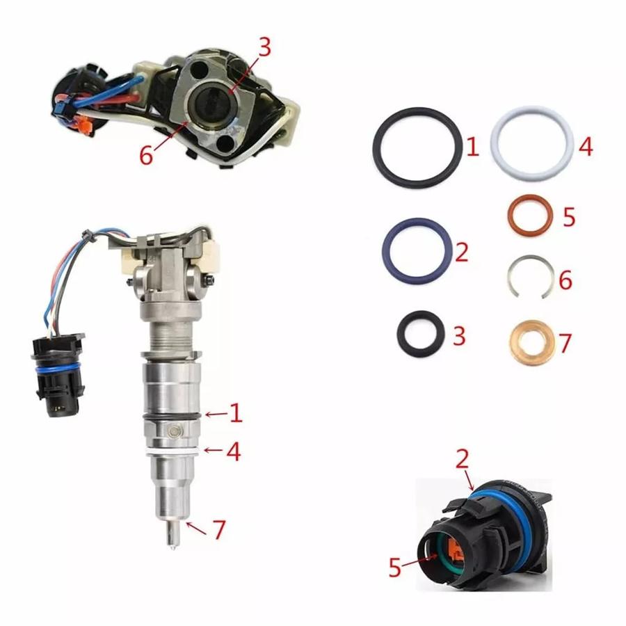 8Pc Fuel Injector O-Ring Kit Ford 6.0L