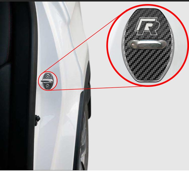 2026 Hot For VW VOLKSWAGEN Door Lock Cover Emblems Case For Volkswagen Passat Golf Jetta Bora Polo Sagitar Tiguan Accessories