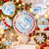 Taijitu Holiday Ornament with Winter Motifs Flat 2D Flat Acrylic Pendant for Mantels, Entryways, and Indoor Seasonal Display
