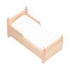 1:12 Mini Dollhouse Bed Birch Miniature Furniture Doll House Decoration Accessories Burlywood