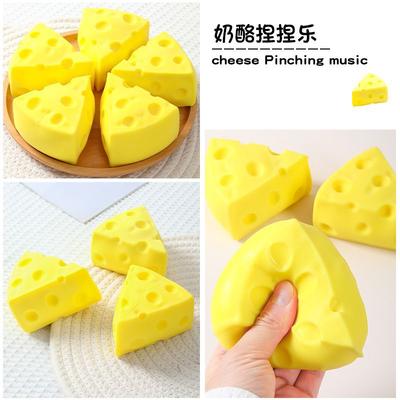 Mini Juguete de Queso para Apretar Queso Squishy Juguetes Fidget Forma de Rebote Lento Pelota para Ventilar para Adultos Regalos
