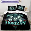 3pcs Duvet Cover Set (1*Duvet Cover + 2*Pillowcase, Without Core), Bring Me the Horizon Print Soft All‑Season Bedding Set, Home Bedroom Decor Gift
