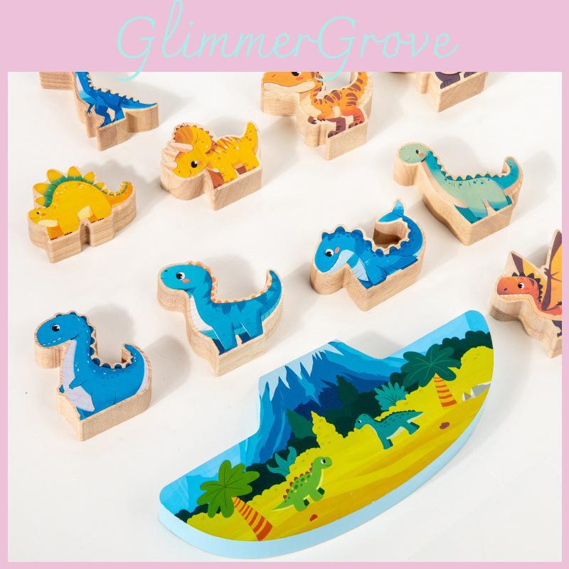 Dinosaur Balance Stacking Blocks Puzzle Toy For Kids Early Learning Play And