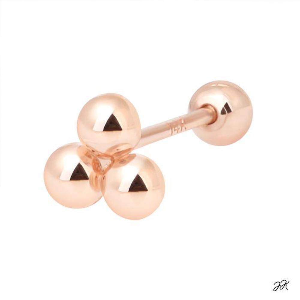 Dione 14K Gold Needle Rose Gold Ball Piercing (S8539265)