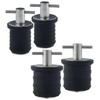 2pcs Stainless Steel 304&Rubber T-Handle Twist Type Drain Plug for 1" 25MM / 1-1/4" 32MM Drain Hole On Marine Boat Yacht Transom